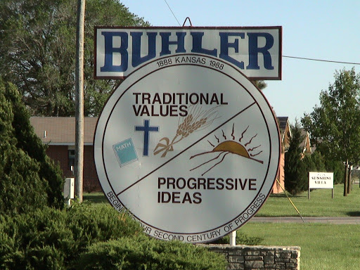 Buhler KS seal at their city park that the Freedom From Religion Foundation is threatening to sue over.
