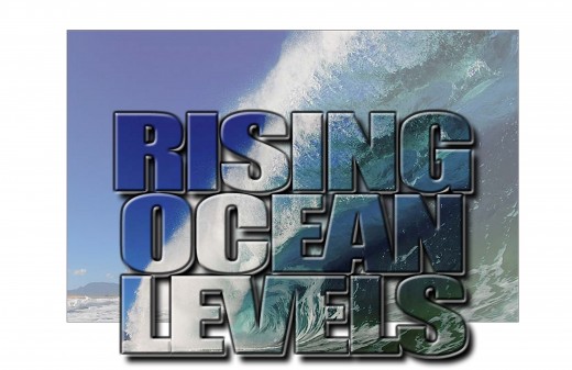 Ocean levels are rising as the Climate Changes, melting the Arctic ice cap.