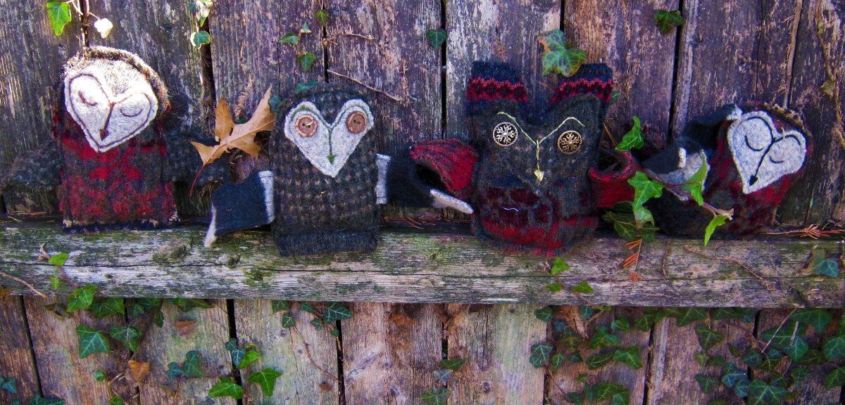 Make a Felted Wool Stuffed Owl From an Old Sweater