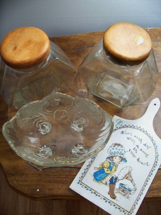 These thrift store glass and ceramic items can be easily cleaned.