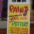 Another sign painted by Dorsi Diaz to fit onto a Plasticade for Green Forest Art Studio.