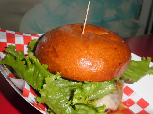 A Boulevard Burger hamburger at Castro Valley Ca.