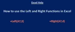 How to use the Left and Right Function in Excel