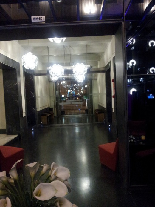 The hotel's entrance