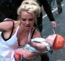 Britney Almost Dropping Her Son