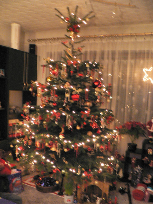 Sorry about the poor quality - it is hard to make a photo with only the Christmas tree lights on :)