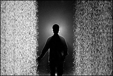 In the rain but not of it...