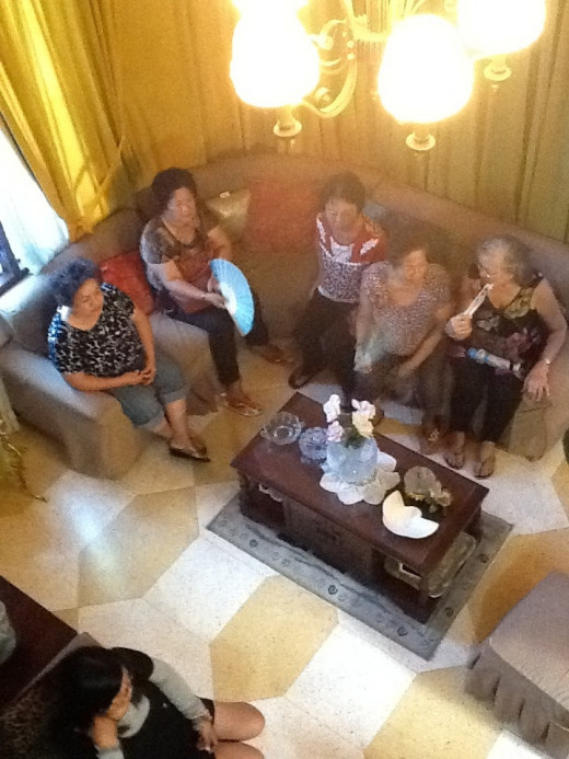 Guests in the living room