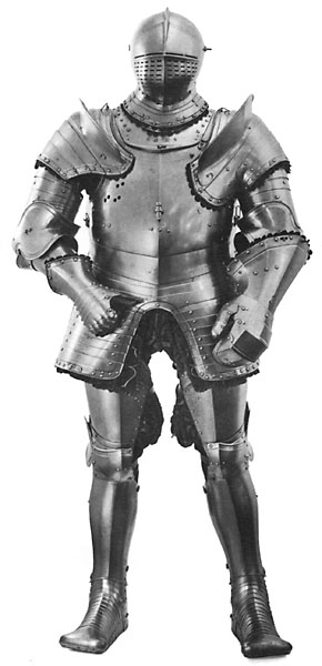 The armour of King Henry VIII dating from around the time of his marriage to his fifth wife - it shows the kind of figure he had at this point.