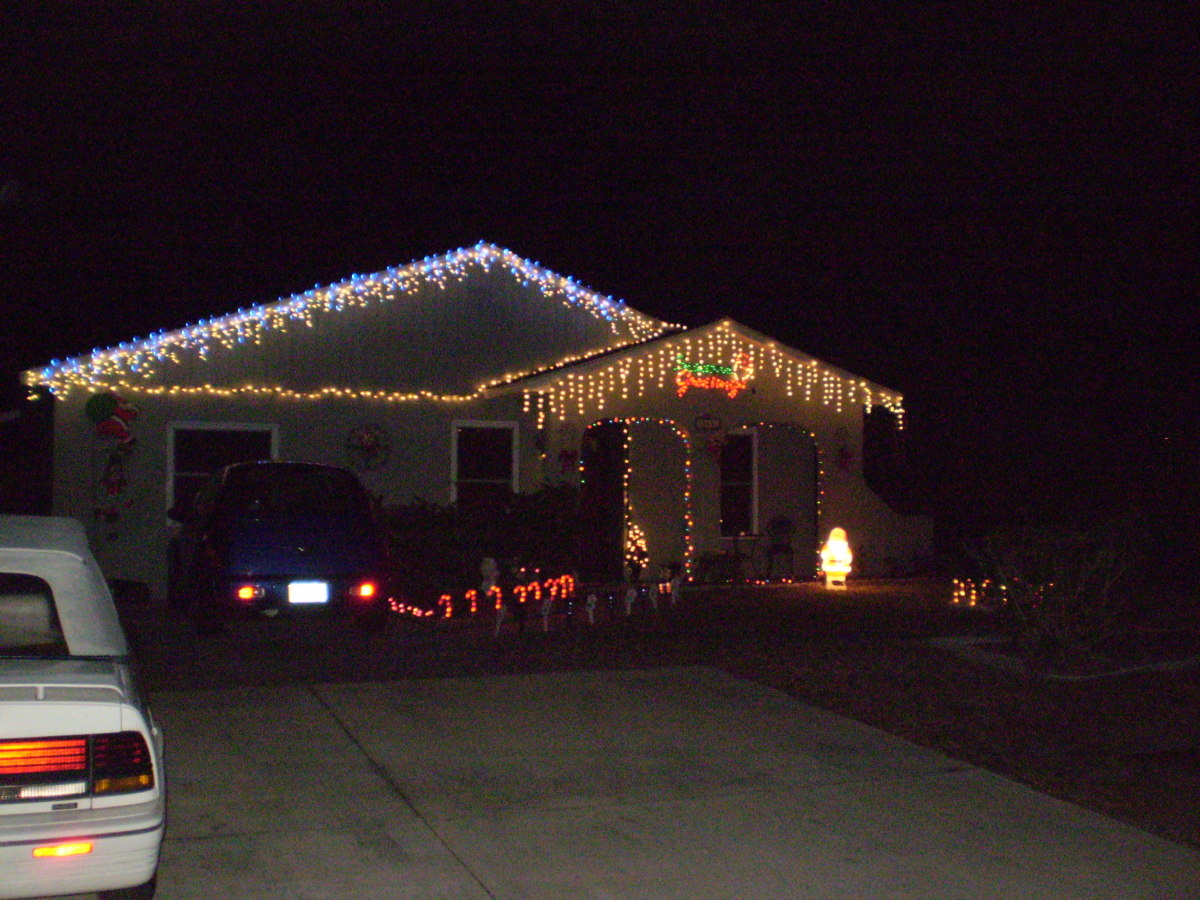 My house decorated for Christmas