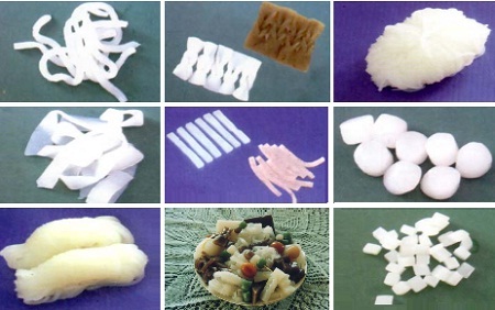 Some foods used with Konjac