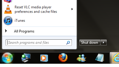Click start and type in regedit on the search box