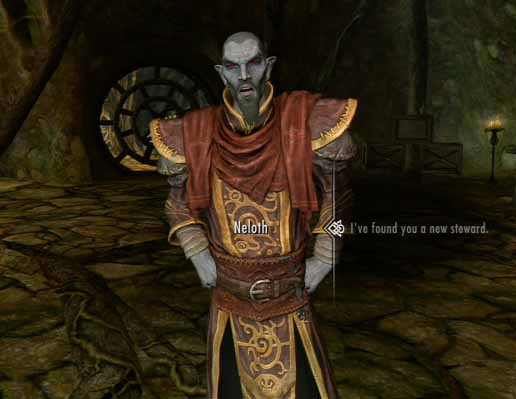 Skyrim Find Varona for Neloth in the reluctant steward quest, and then find him a new steward.