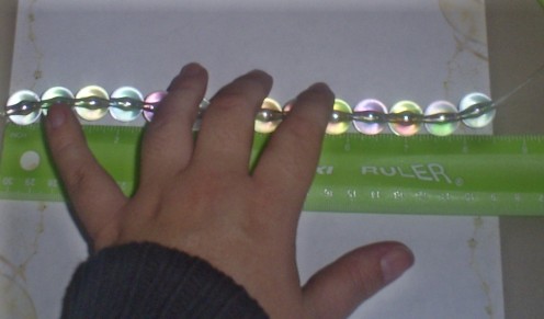 Use a ruler to make sure the bracelet will be long enough to go around the wrist.