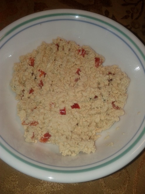 Completed tofu mixture