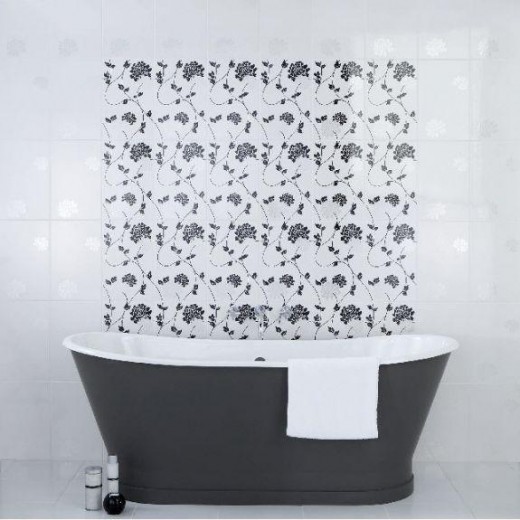 Patterned tiles are often designed using a roller print to create some fun products.