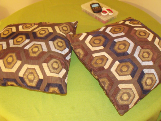 Store bought pillows - Before