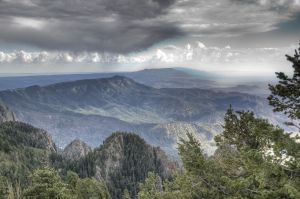 Manzano Mountains outside of the city.