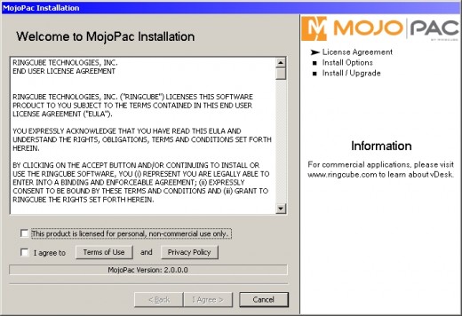 the mojopac software