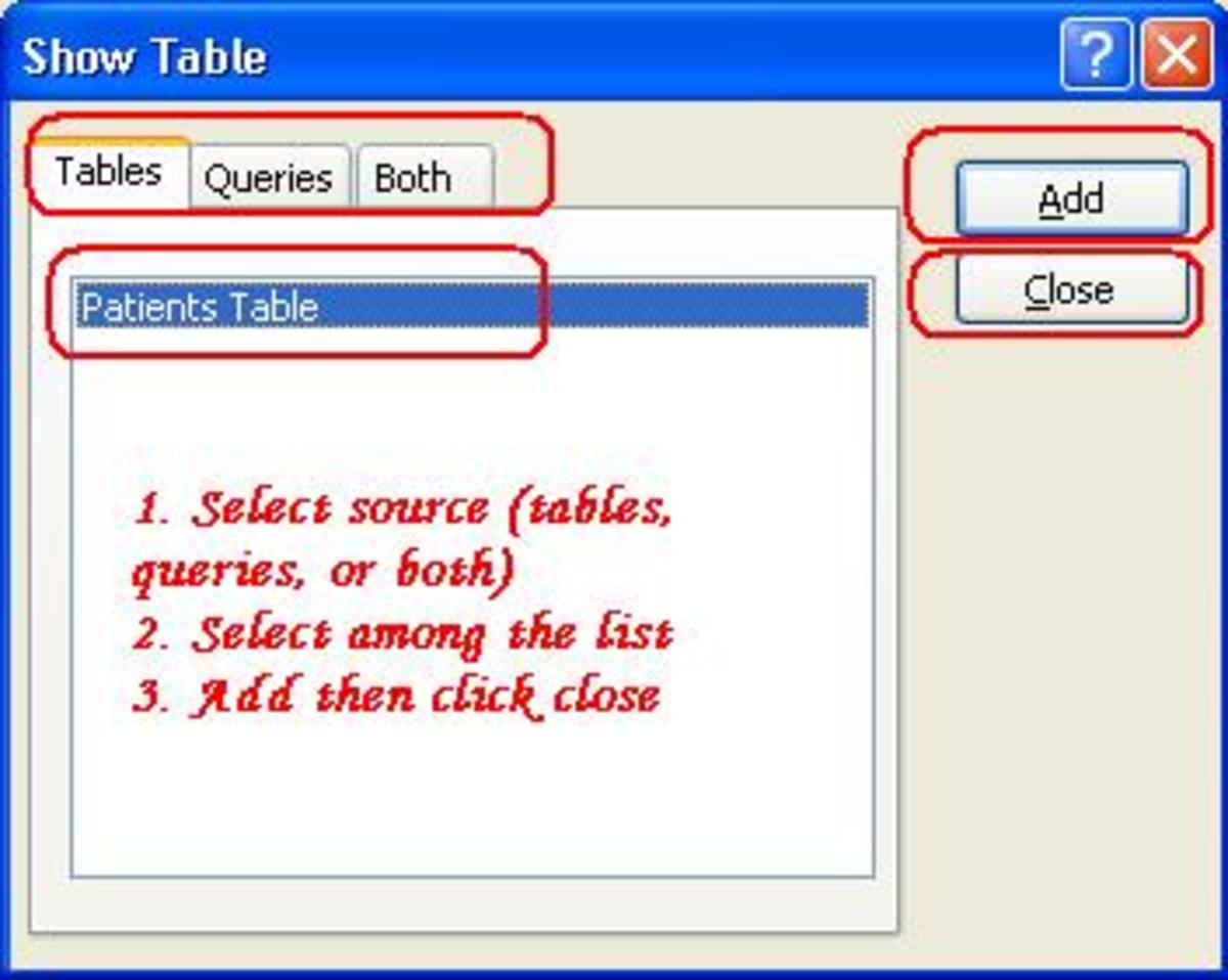 Defining what you are going to use to create a query