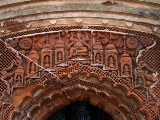 Front facade of Shiva temple; Bonkati