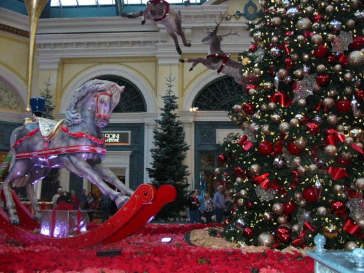 Some of the Christmas decorations at the Bellagio Hotel in the Conservatory there. It is just stunning, year after year. 