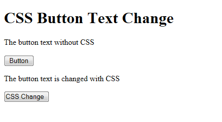 Image1: Change button text using CSS