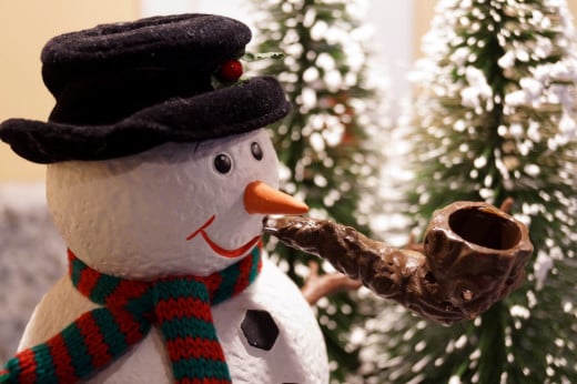Snowman With a Pipe