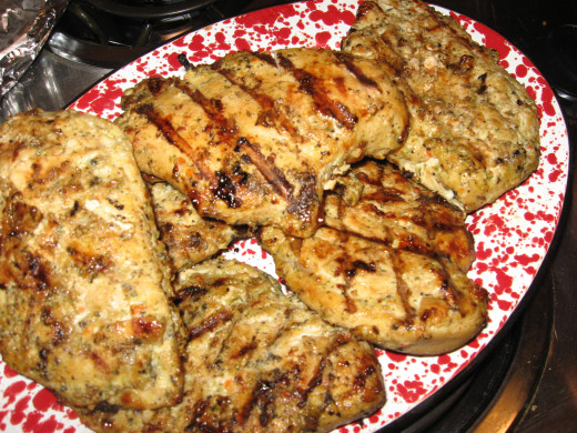 Grilled Chicken - with honey-butter and garlic