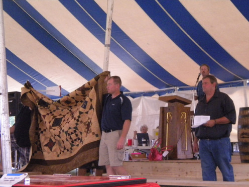 The quilt in this photo sold for over $1,300 at a church charity auction.