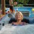 A soothing hot tub. A soothing hot tub.