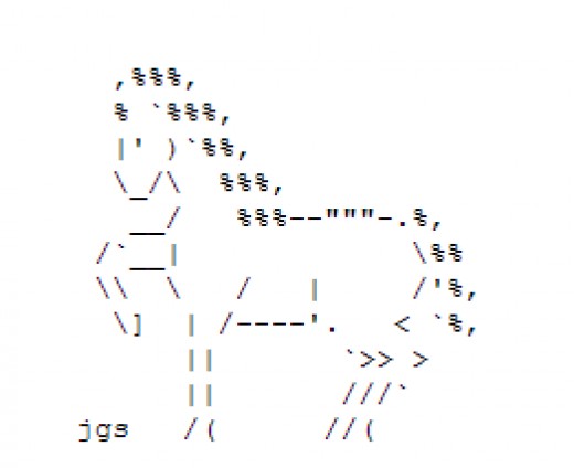 One Line Ascii Art New Year : Year of the horse happy new ascii text art hubpages