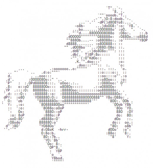 Year of the Horse: Happy New Year ASCII Text Art | hubpages