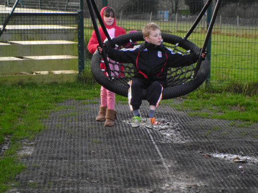 At play.