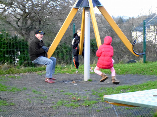Ellie,Charlie and Dai having fun !!