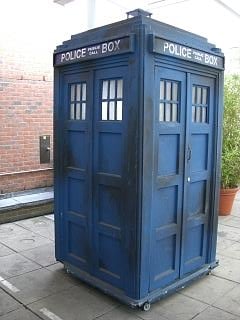 Dr Who's TARDIS (time and relative dimensions in space).