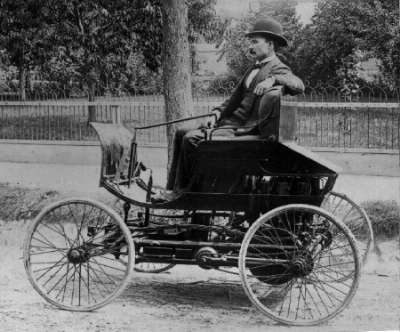 Elwood Haynes & his automobile