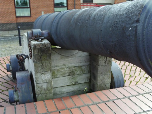 Down the barrel of the old cannon. I like years old stuff like cannons and that type of thing.