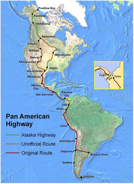 Pan American Highway - Longest road in the world (pic from Wikipedia)
