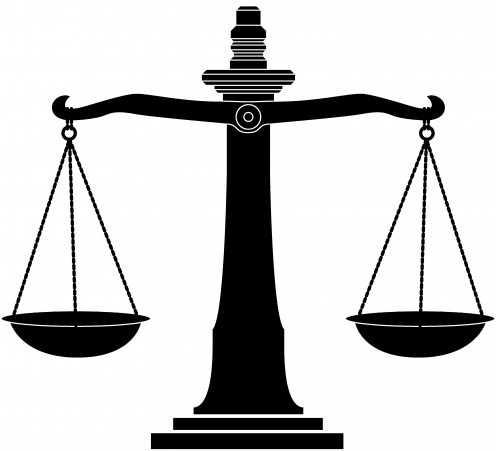 Scales of justice - symbolizes balance and impartiality, but too often the scales are tipped by outside influences.