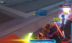 Holding Lord Nefarid in force stasis whilst cauterize and the companion are busy damaging him.