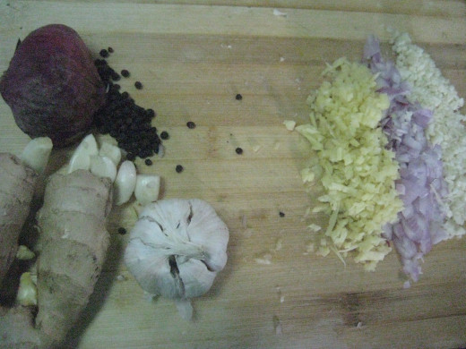 The ingredients in making Kimchi (Photo Source: Ireno A. Alcala)