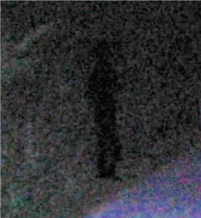 Close up of shadow person.