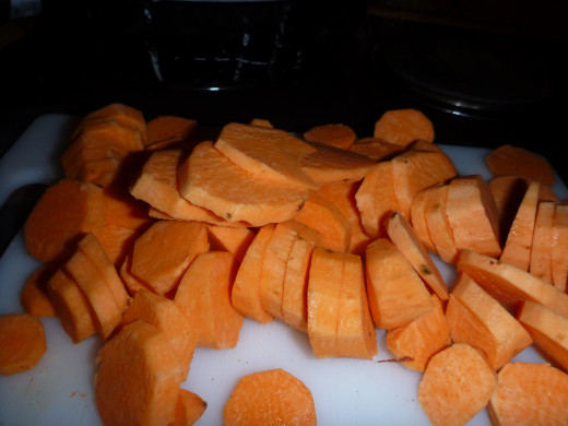 Peeled and Diced Sweet Potato (about four small ones)