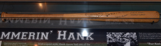 The bat Hank Aaron used for his 700th career homer, like the model my brothers and I used as kids.