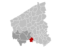 Map location of Wervik, West Flanders province