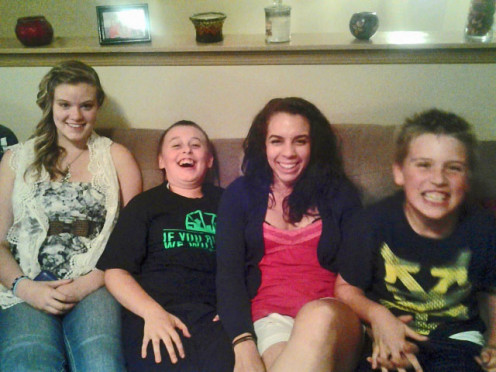 Pre-teens and Teens hanging out