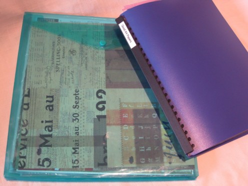 Use simple paper storage display folders and plastic envelopes to store your found ephemera.