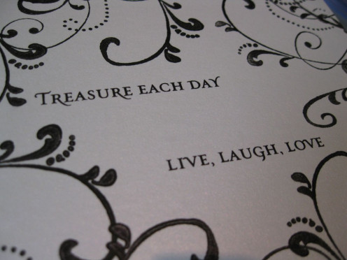 Rub-ons are a quick way to add quotes and words to your mixed media craft work.