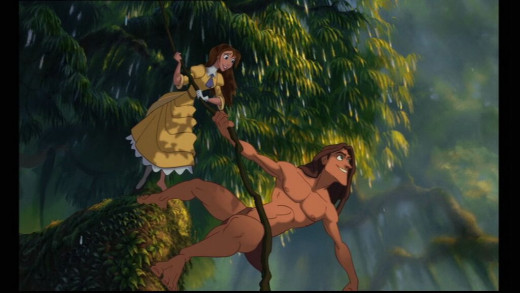 Tarzan, a gorilla-like hero